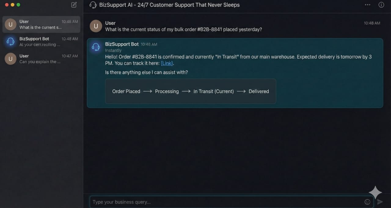 AI Chatbot Interface on Mobile Phone